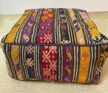Kelim Poef - Kelim - 48 cm - 48 cm