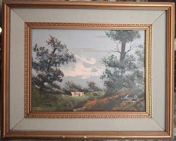 Scuola italiana (XX), Firmato A. Cascella - Paesaggio con