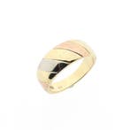 Tricolor gouden ring, Handtassen en Accessoires, Ringen, Gebruikt, Overige kleuren, Ophalen of Verzenden, Kleiner dan 17