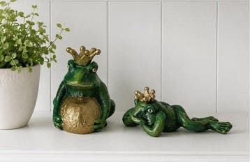 sculptuur, Koninklijke kkikkers - 15 cm - Gietijzer