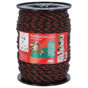 Premiumline schrikdraadkoord bruin/oranje 400m,6.5mm 3x cu