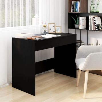 vidaXL Bureau 101x50x76,5 cm bewerkt hout zwart, Verzenden