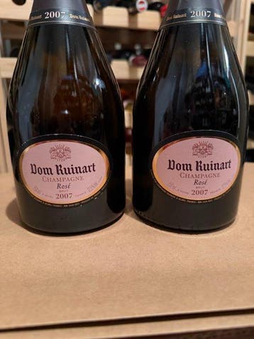 2007 Ruinart, Dom Ruinart, Rosé - Champagne Brut - 2 Flessen, Verzamelen, Wijnen, Nieuw