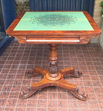 Speeltafel - Mahonie - Prachtige fold-over