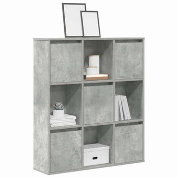 vidaXL Boekenkast 89x24x101,5 cm bewerkt hout betongrijs, Verzenden, Nieuw