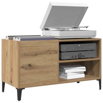 vidaXL Platenkast 84,5x38x48 cm bewerkt hout artisanaal, Verzenden