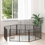 vidaXL Hondendeur 6 pcs Zwart 100 x 60 cm Gegevens staal, Verzenden, Nieuw