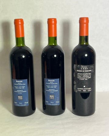 1995 x2 & 1997 Brancaia Il Blu - Toscane IGT - 3 Bouteilles, Nieuw