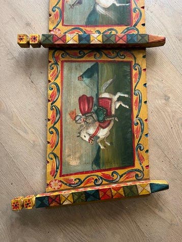 Figuur - Replica van een zijvlak van een kar (zijwand),