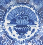 Delft, Plateelbakkerij - Blompot - Bord - Porselein - 1e