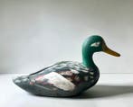 Appelant canard - Antique Hand-Carved Wooden Mallard Decoy –