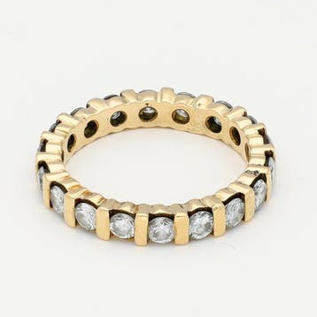 Ring - 18 karaat Geel goud Diamant (Natuurlijk), Bijoux, Sacs & Beauté, Bagues