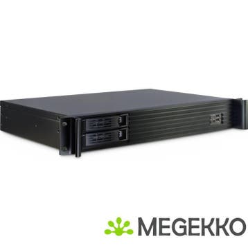Inter-Tech 1.5U-1528L Rack Zwart computerbehuizing, Verzenden, Nieuw