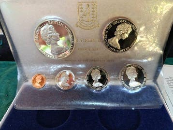 Britse Maagdeneilanden. 1974, Proof Set Franklin Mint, Incl.