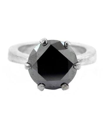 Zonder minimumprijs - Ring Zilver, 3.00 Carats Round, Nieuw