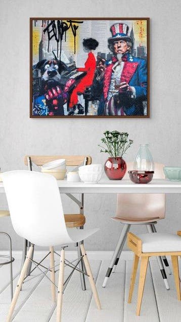 TedyZet - Watch the Finger, Antiek en Kunst, Kunst | Schilderijen | Modern