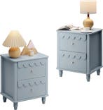 Nachtkastje set van 2 - Bijzettafel - Opbergkastje - 50x40x6, Verzenden