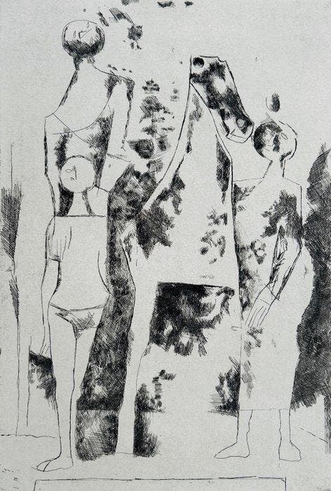 Marino Marini (1901-1980) - Homer - Eau-forte originale, Antiquités & Art, Antiquités | Autres Antiquités