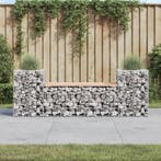 vidaXL Tuinbank schanskorfontwerp 183x41x60,5 cm massief, Verzenden, Nieuw