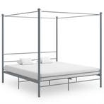 vidaXL Hemelbedframe metaal grijs 180x200 cm, Huis en Inrichting, Slaapkamer | Bedden, Verzenden, Nieuw