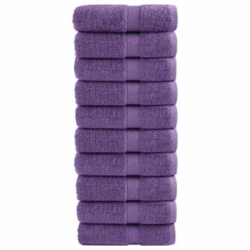 vidaXL Gastendoekjes SOLUND 10 st 600 g/m² 30x50 cm paars, Verzenden, Nieuw