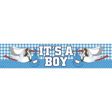 Geboorte Banner Jongen 2,6m, Verzenden, Nieuw