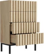 Commode - Dressoir - Ladekast - 60x34x92 cm - Bruin - UEV, Verzenden, Nieuw