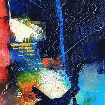MURSIC - BLUE ABSTRACT, Antiek en Kunst