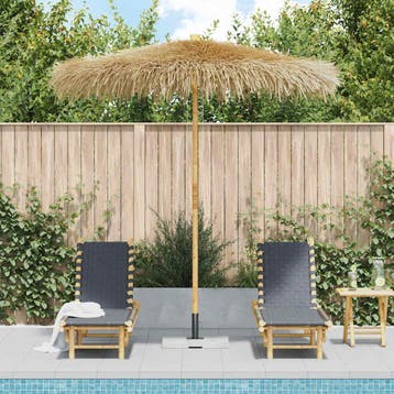 vidaXL Parasol van bamboe met dak van bananenbladeren 270 cm, Verzenden, Nieuw