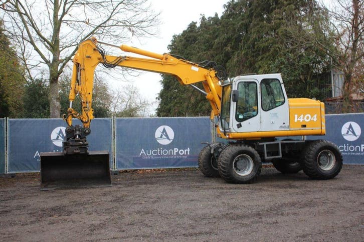 Veiling: Wielgraafmachine Atlas 1404 Diesel 75kW 2000, Articles professionnels, Machines & Construction | Grues & Excavatrices