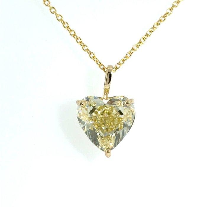 Halsketting - 14 karaat Geel goud - 5.07ct. tw. Geel Diamant, Handtassen en Accessoires, Kettingen