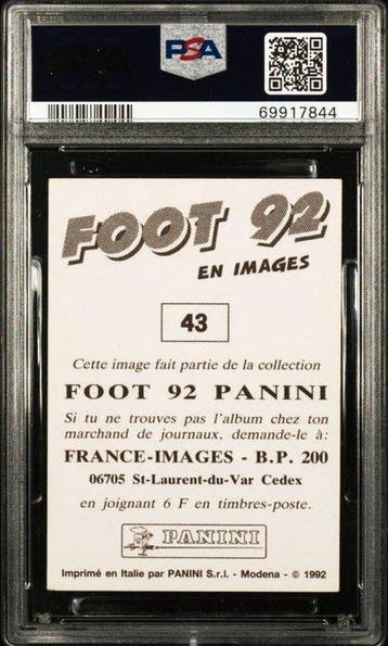 1992 Panini Foot 92 France - #43 Zinedine Zidane Rookie -, Collections