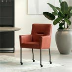 Leren eetkamerstoel Lucky - Vintage Burgundy (rood), Huis en Inrichting, Stoelen, Bohemian, Industrieel, Modern, Scandinavisch