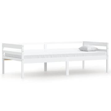 Bedframe 90x200 wit massief hout | 35% korting | Retour deal, Huis en Inrichting, 90 cm, Eenpersoons, Verzenden, Wit