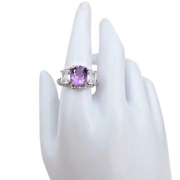 Zonder minimumprijs - Ring Zilver - amethist