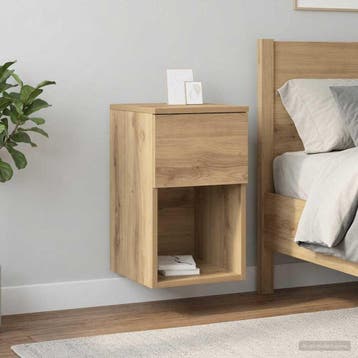 vidaXL Bedkast Artisanaal eiken 29 x 31,5 x 49 cm Bewerkt, Verzenden