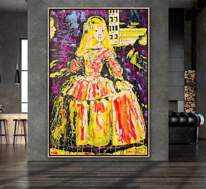 Joaquim Falco - VELAZQUEZ MENINA XXL, Antiek en Kunst, Kunst | Schilderijen | Modern