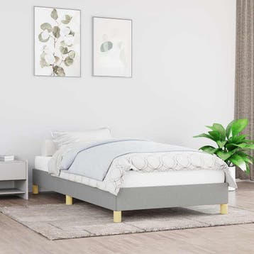 vidaXL Bedframe zonder matras 100x200 cm stof lichtgrijs, Verzenden, Nieuw