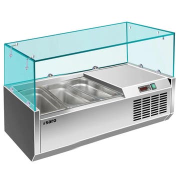 Opzetkoelvitrine | 3x 1/3 GN | +2°C/+8°C | 955x395x435(h)mm, Verzenden