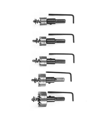Set van 5 gatenzagen (HSS, 16, 18.5, 20, 25 en 30 mm), Doe-het-zelf en Bouw, Verzenden, Nieuw