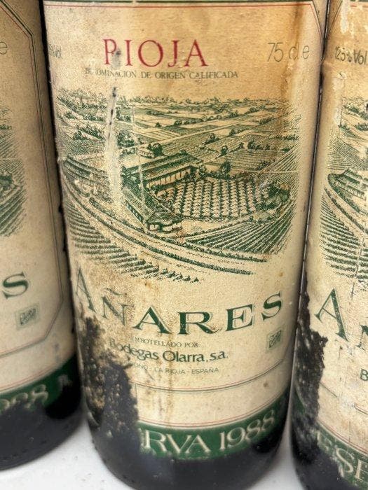 1988 (6x) Bodegas Olarra, Añares, (1x) 1989 & (4x) Viña, Collections, Vins