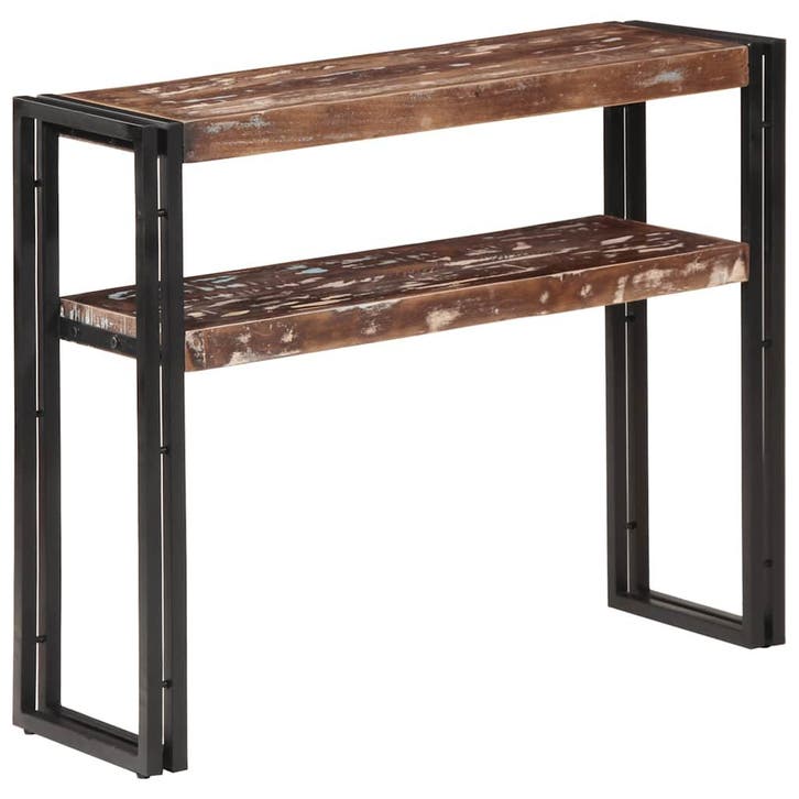 vidaXL Wandtafel 90x30x75 cm massief gerecycled hout, Huis en Inrichting, Tafels | Bijzettafels, Nieuw, Verzenden