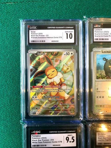Pokémon - 4 Graded card - Eevee, Lechonk, Tornadus, NS, Nieuw