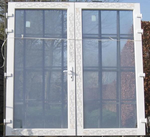 pvc dubbel deur , achterdeur , buitendeur 238 x 236 wit, Bricolage & Construction, Fenêtres & Moustiquaires, Enlèvement ou Envoi