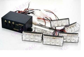 WIT 6 X 3 LED Flash zwaailicht 12V - flitser, Auto-onderdelen, Verzenden, Nieuw