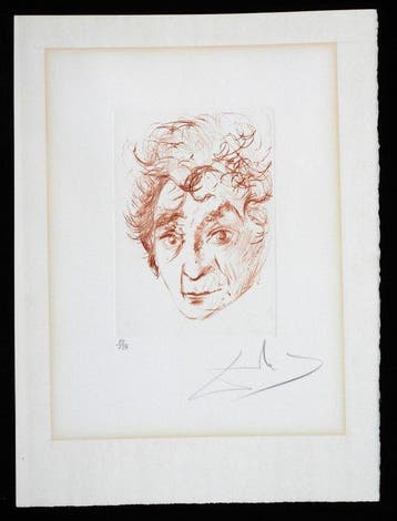 Salvador Dali (1904-1989) - Portrait de Marc Chagall