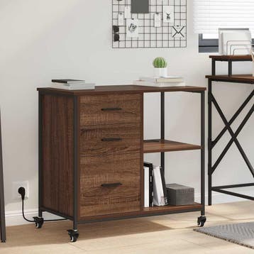 vidaXL Kast met Oplaadstation 76 x 41 x 72 cm Bewerkt hout, Huis en Inrichting, Kasten | Overige, Verzenden, Nieuw