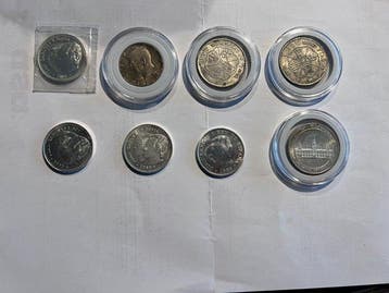 Wereld. 1964/2002, Lot of 8 coins (Zonder minimumprijs), Postzegels en Munten
