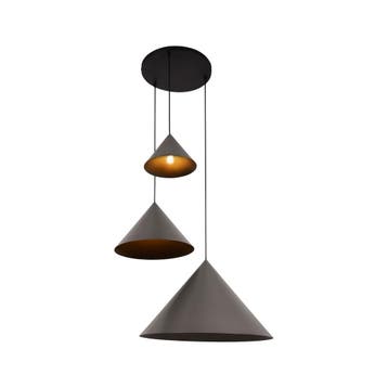 Hanglamp Lucide SPITZE -  - Ø 68 cm - 3xE27 - Grijs, Verzenden