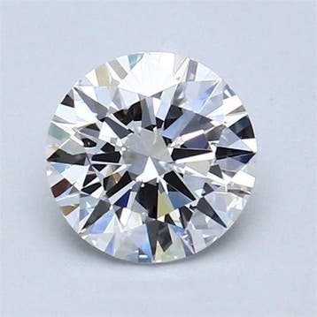 1 pcs Diamant (Natuurlijk) - 1.00 ct - Rond - D (kleurloos)